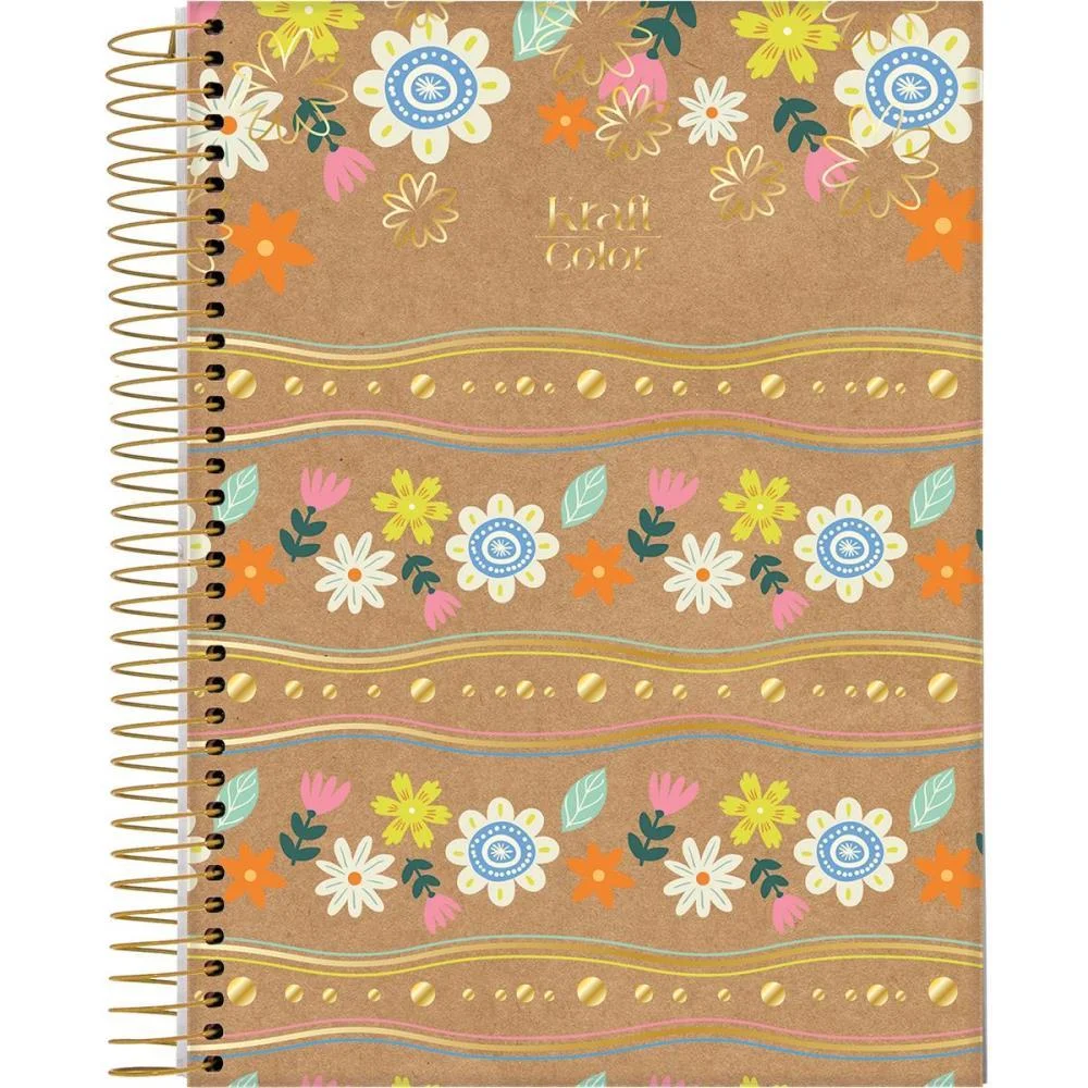 Caderno 01X1 Capa Dura Kraft Color 80Fls. I.a Jandaia (Pct.c/04) - imagem 3