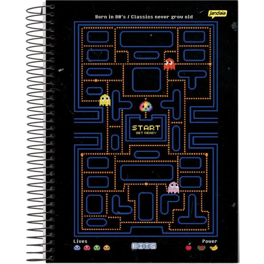 Caderno 10X1 Capa Dura Bits 160Fls. I.a Jandaia (Pct.c/04) - imagem 3