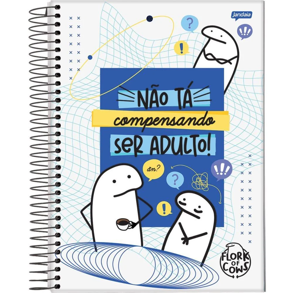 Caderno 01X1 Capa Dura Flork 80Fls. I.a Jandaia (Pct.c/04) - imagem 3
