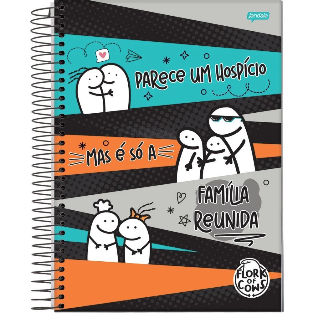 Caderno 10X1 Capa Dura Flork 160Fls. I.a Jandaia (Pct.c/04) - imagem 3