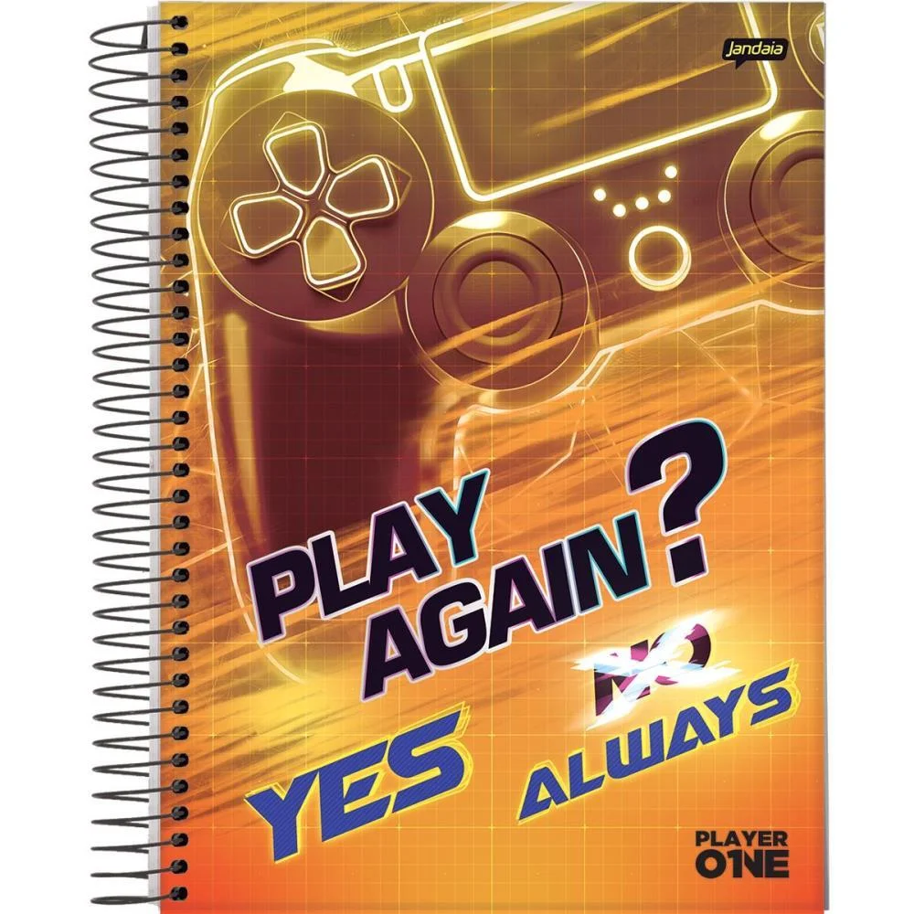 Caderno 10X1 Capa Dura Player 1 160Fls. I.a Jandaia (Pct.c/04) - imagem 5