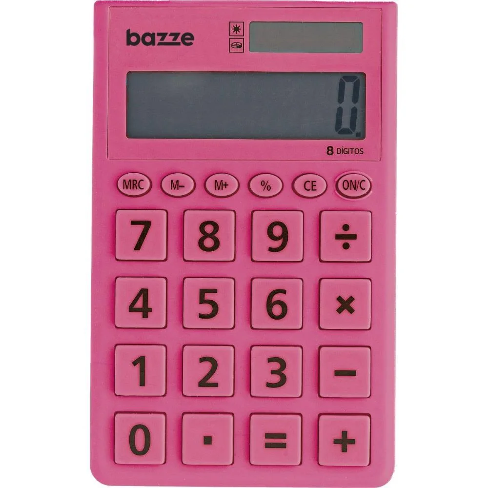Calculadora De Bolso 8 Dig. Bazze Rosa Summit (Unidade) - imagem 3