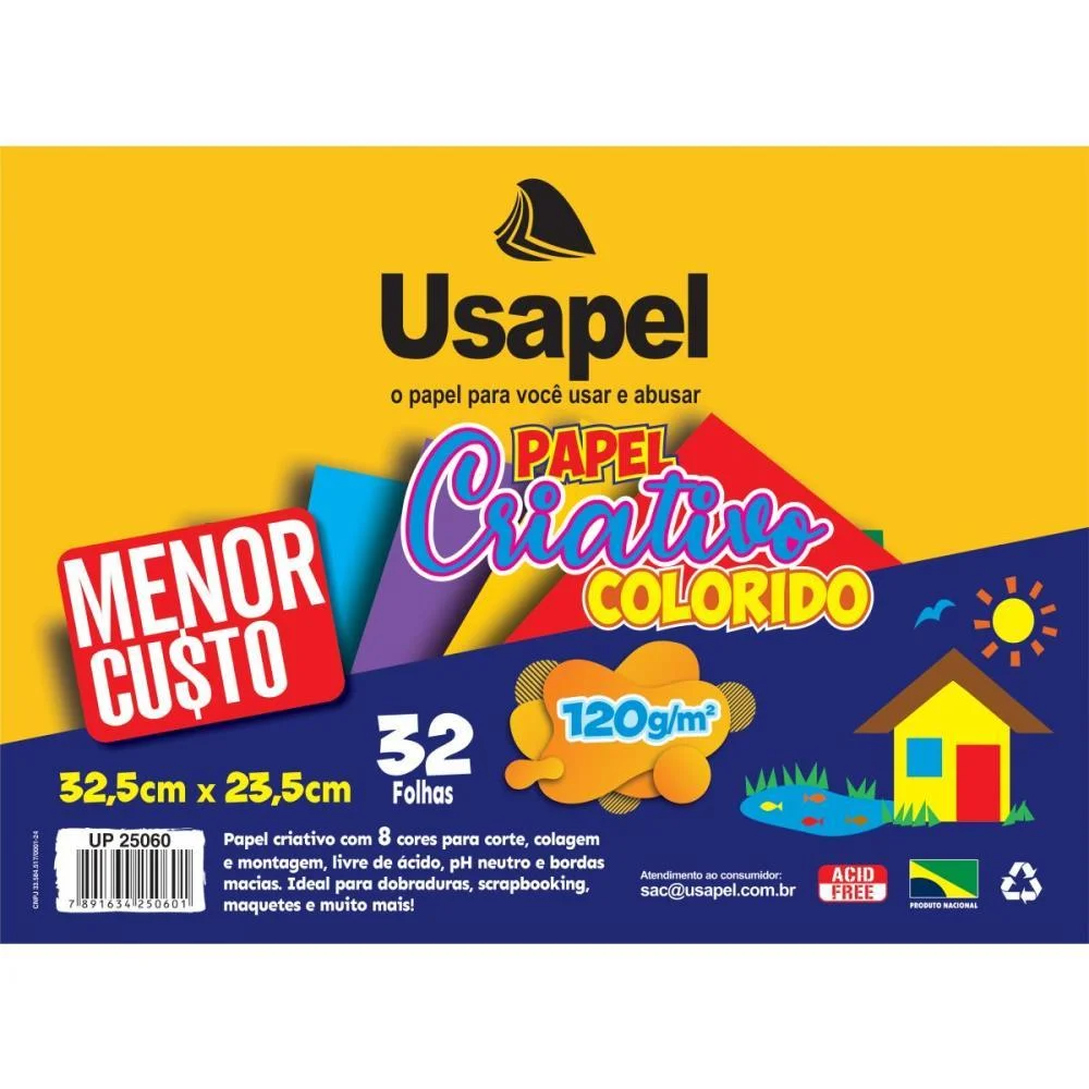 Bloco Para Educacao Artistica Usapel 8Cor.325X235 120G 32Fls Filiperson (Bloco) - imagem 2