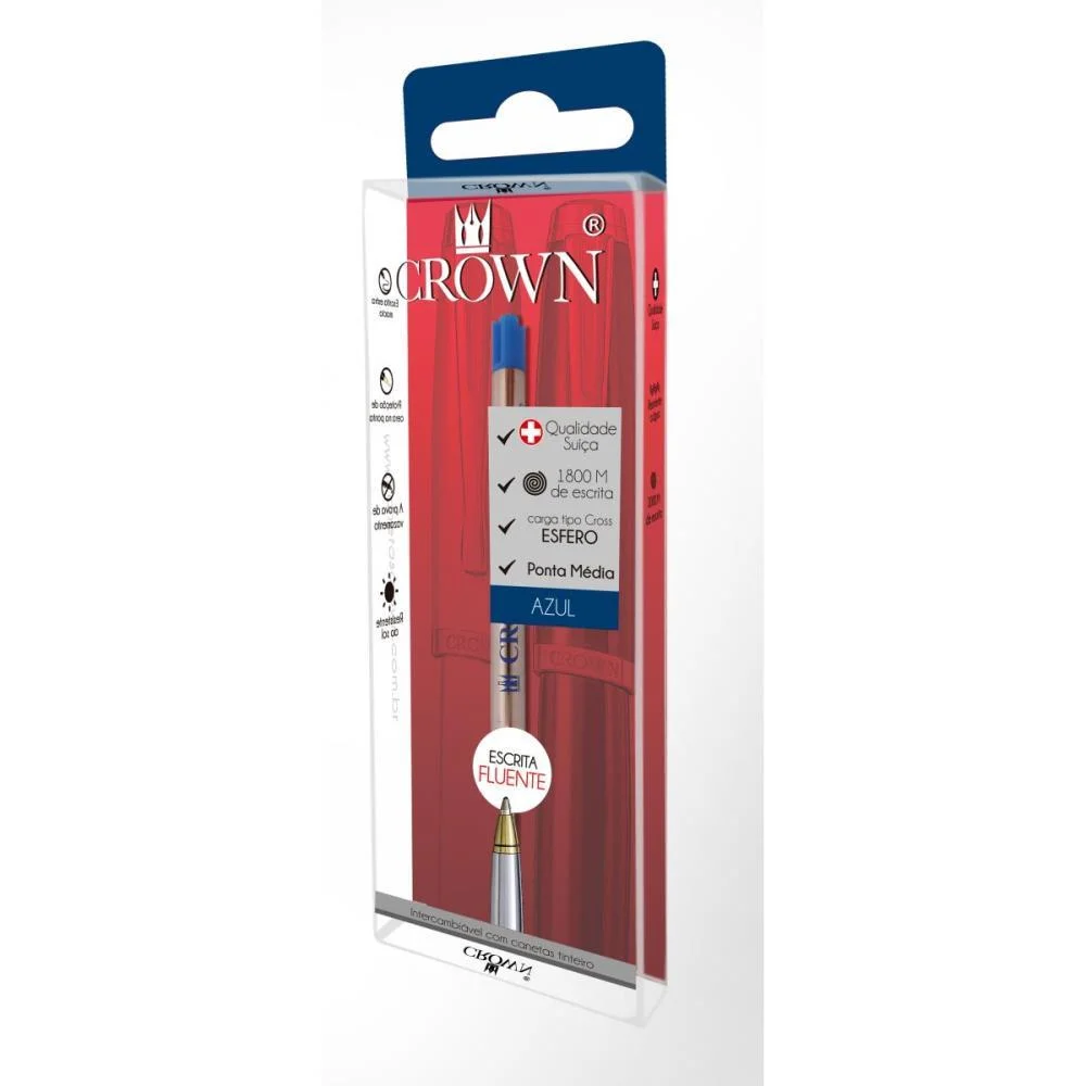 Carga Caneta Esferografica Parker Azul Bl.c/01 Crown (Blister) - imagem 2