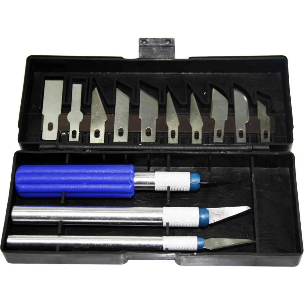 Estilete Especial Kit Precisao 3Cabos 13Laminas Western (Estojo) - imagem 2