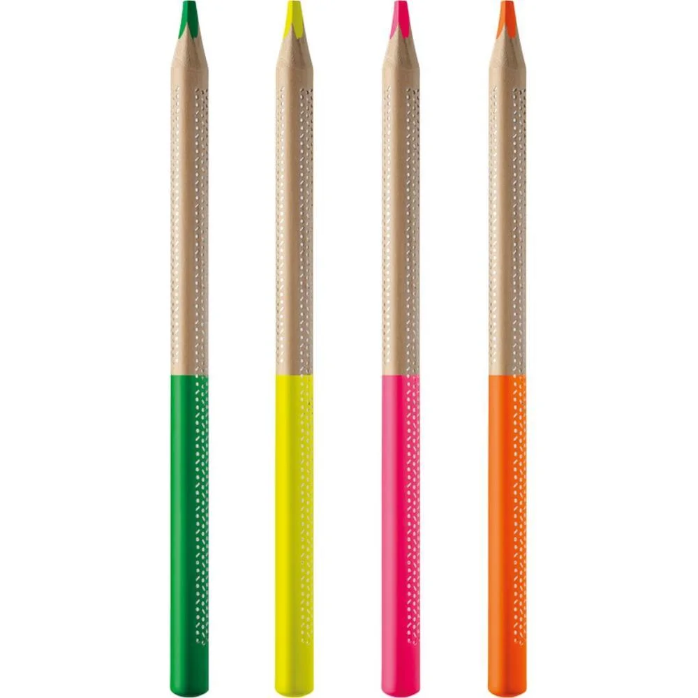 Caneta Marca Texto Tris Lapis Neon Jumbo 4Cores Summit (Estojo) - imagem 4