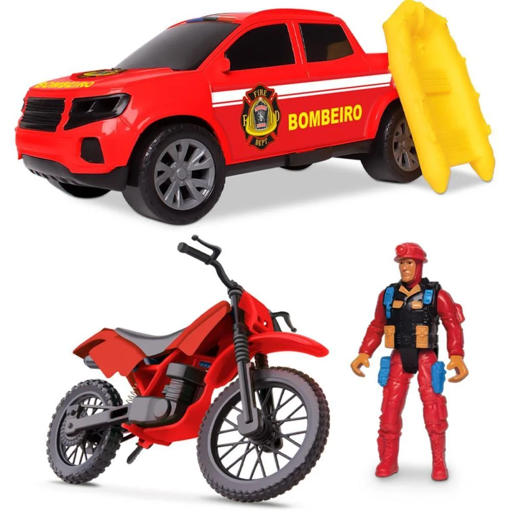 Carrinho Bombeiro Kit Resgate Samba Toys (Unidade) - imagem 2