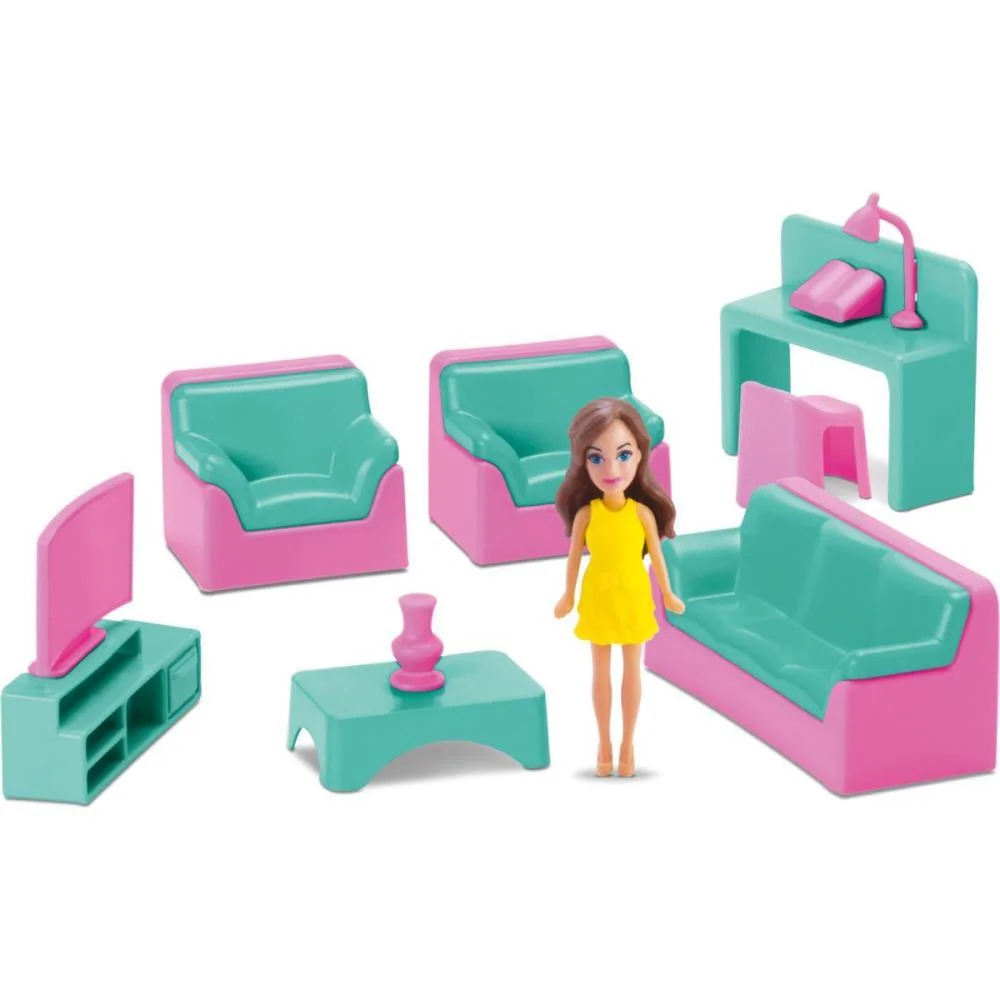 Casinha De Boneca Colecao Judy Sala C/Boneca Samba Toys (Unidade) - imagem 4
