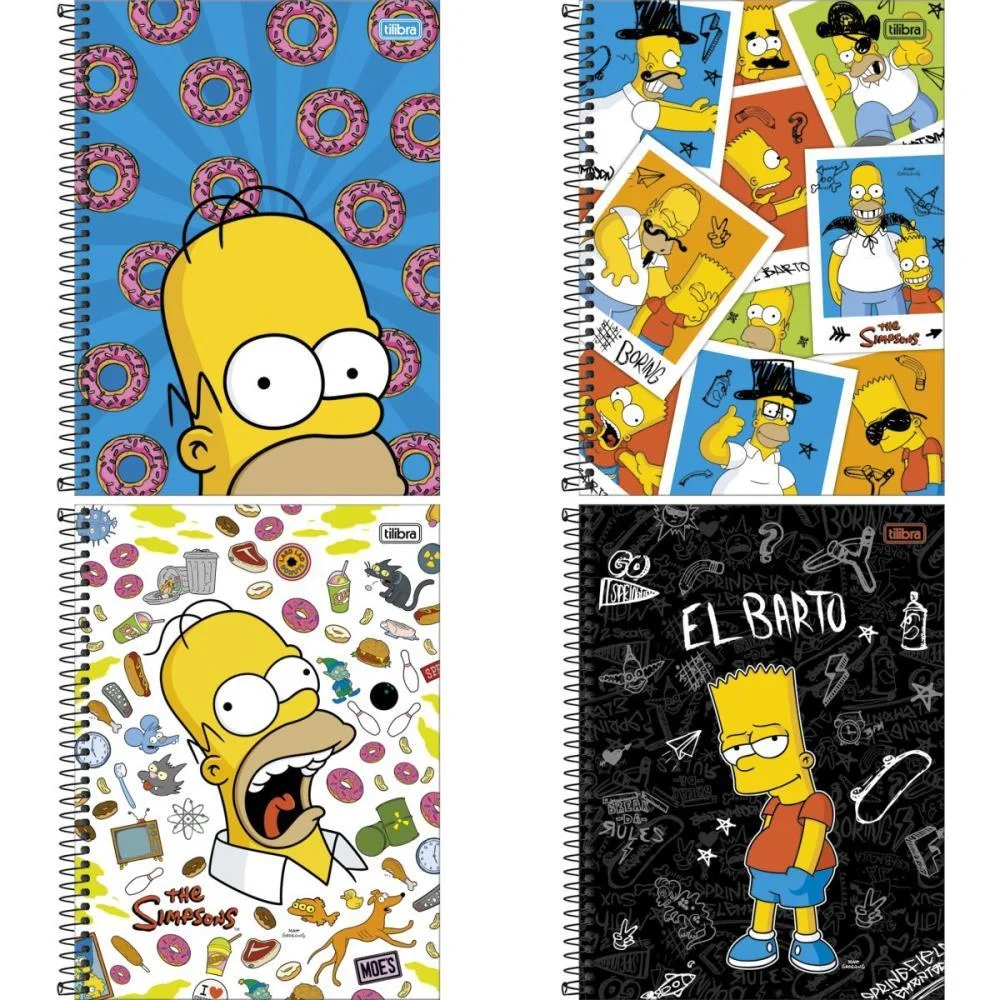 Caderno 10X1 Capa Dura The Simpsons 160Fls. Tilibra (Pct.c/04) - imagem 4