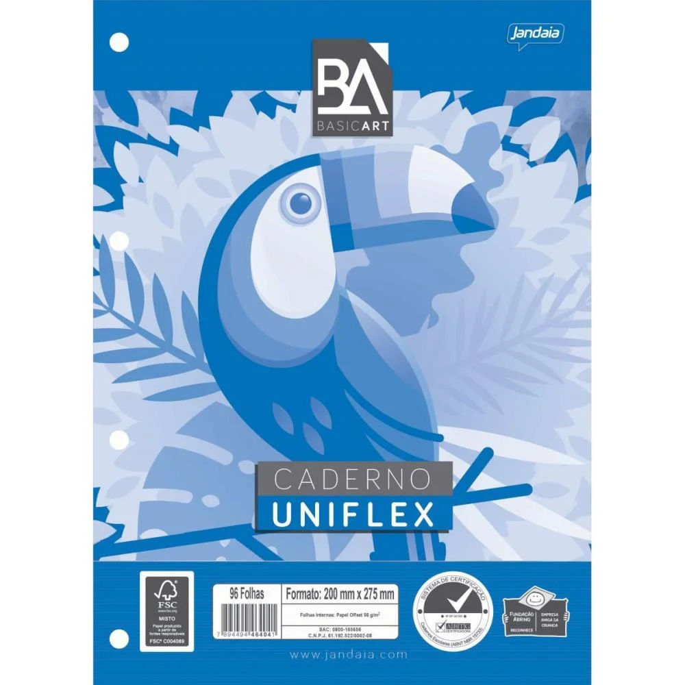 Bloco Para Fichario Universit. Uniflex 96Fls. Jandaia (Pct.c/10) - imagem 3