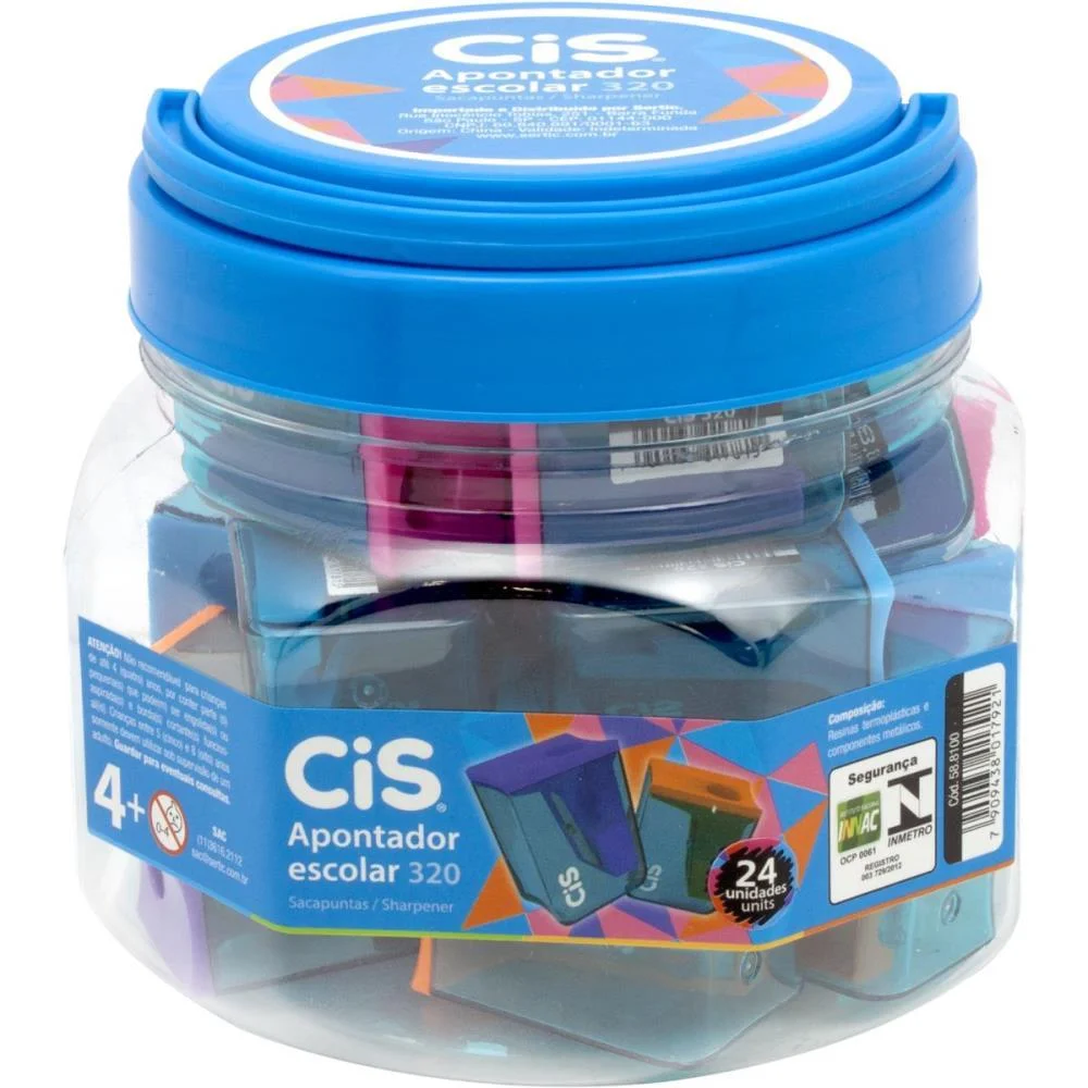 Apontador Com Deposito Cis 320 Neon Cores Sertic (Pote-24) - imagem 3