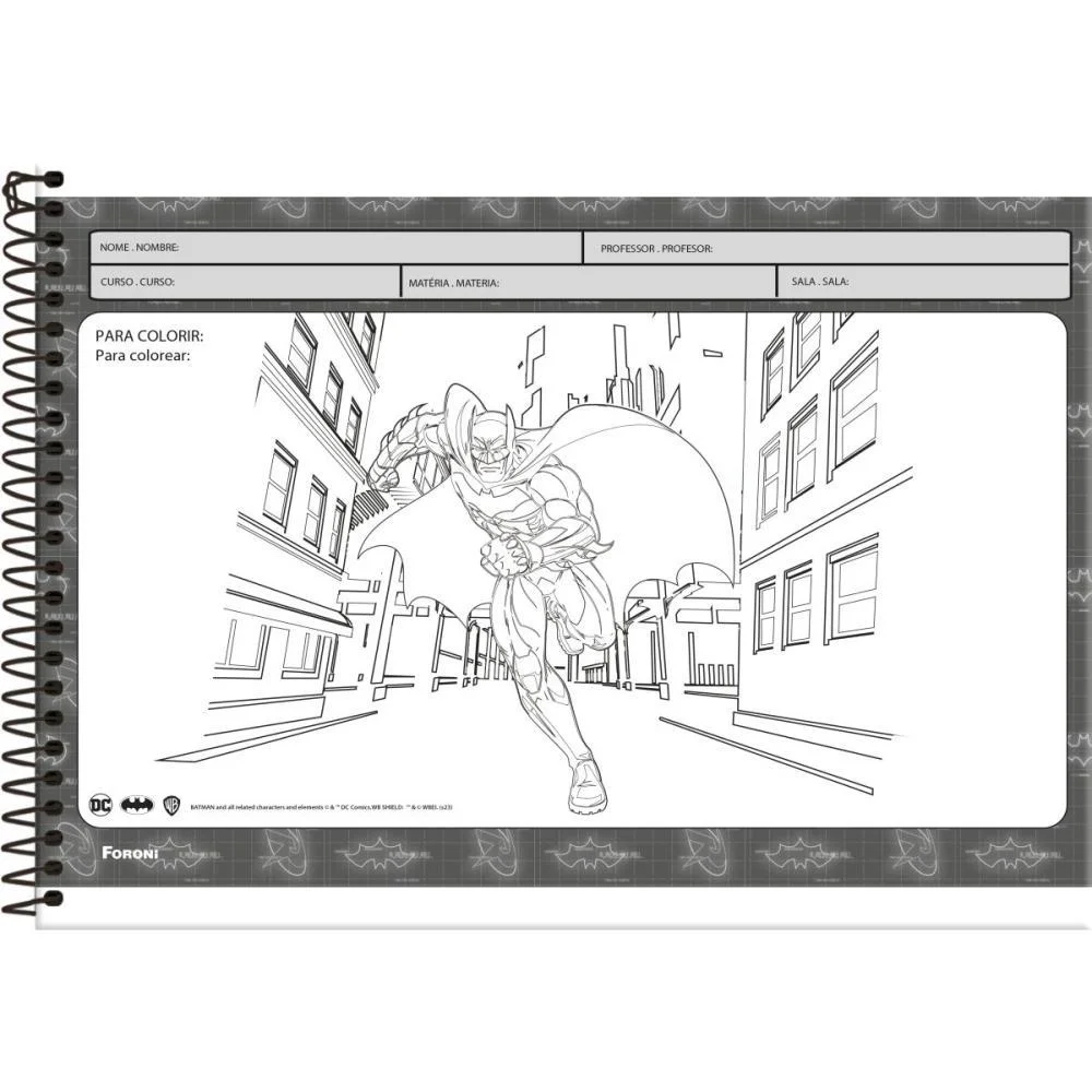 Caderno Desenho Univ Capa Dura Batman 80Fls. Foroni (Pct.c/05) - imagem 5