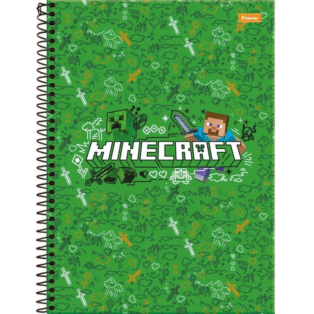 Caderno 01X1 Capa Dura Minecraft  80F Foroni (Pct.c/04) - imagem 2