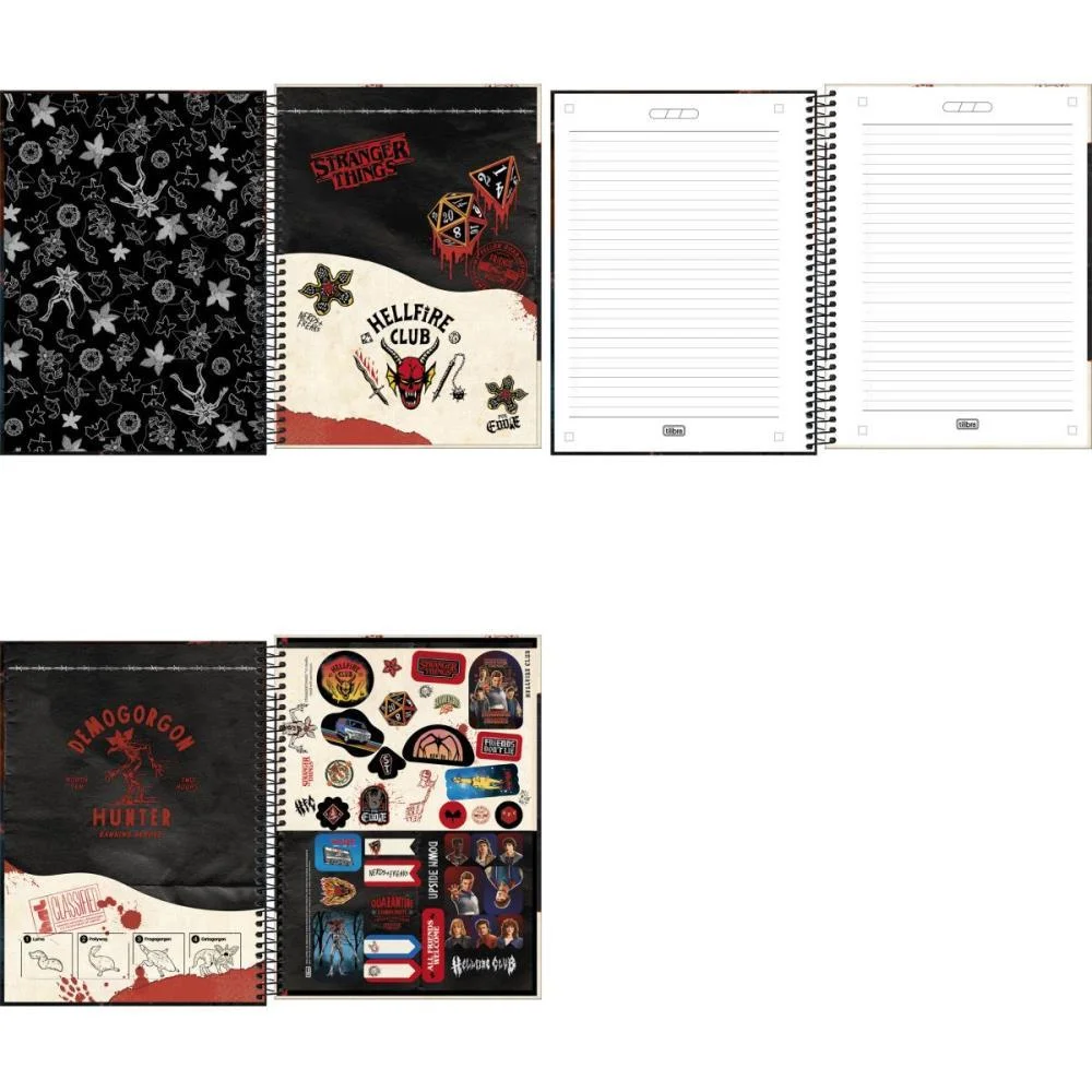 Caderno 01X1 Capa Dura Stranger Things 80Fls Connect Tilibra (Pct.c/04) - imagem 3
