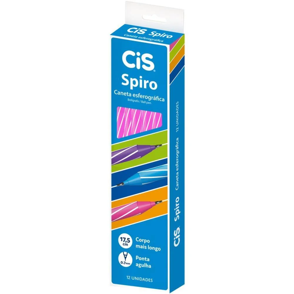 Caneta Esferografica Cis Spiro 0,7Mm Rosa Sertic (Cx.c/12) - imagem 2
