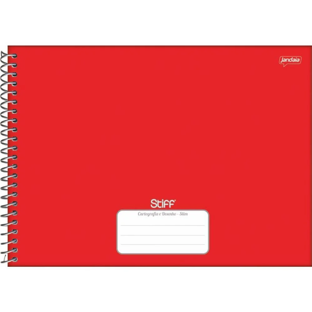 Caderno Desenho Univ Capa Dura Stiff Vermelho 80Fls. Jandaia (Pct.c/04) - imagem 2