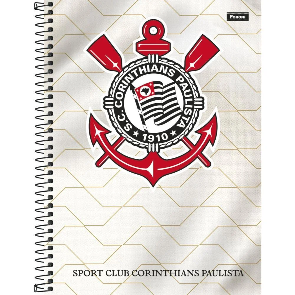 Caderno 01X1 Capa Dura Corinthians 80Fls. Foroni (Pct.c/04) - imagem 5
