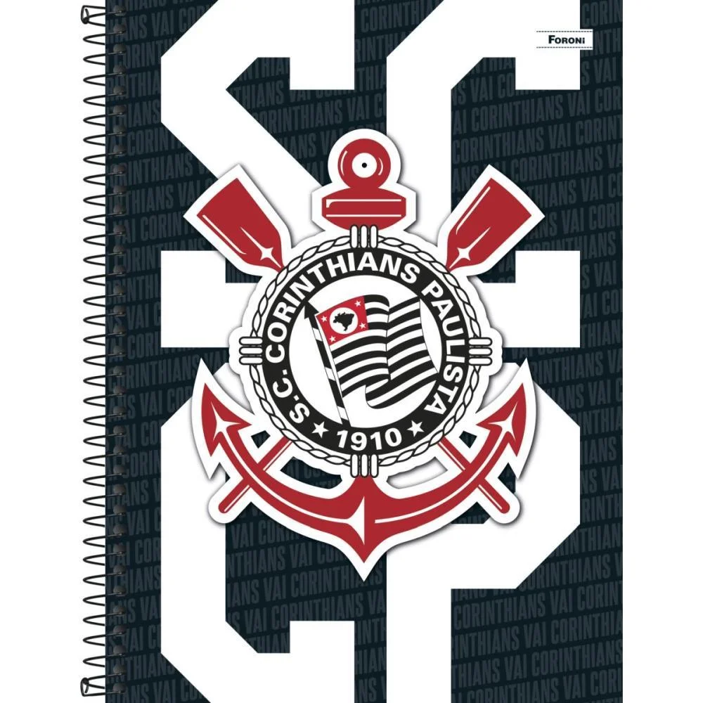 Caderno 10X1 Capa Dura Corinthians 160Fls. Foroni (Pct.c/04) - imagem 4